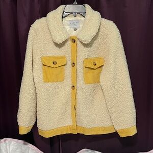Hayden Cream and Yellow Teddy Jacket